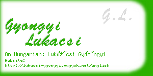 gyongyi lukacsi business card
